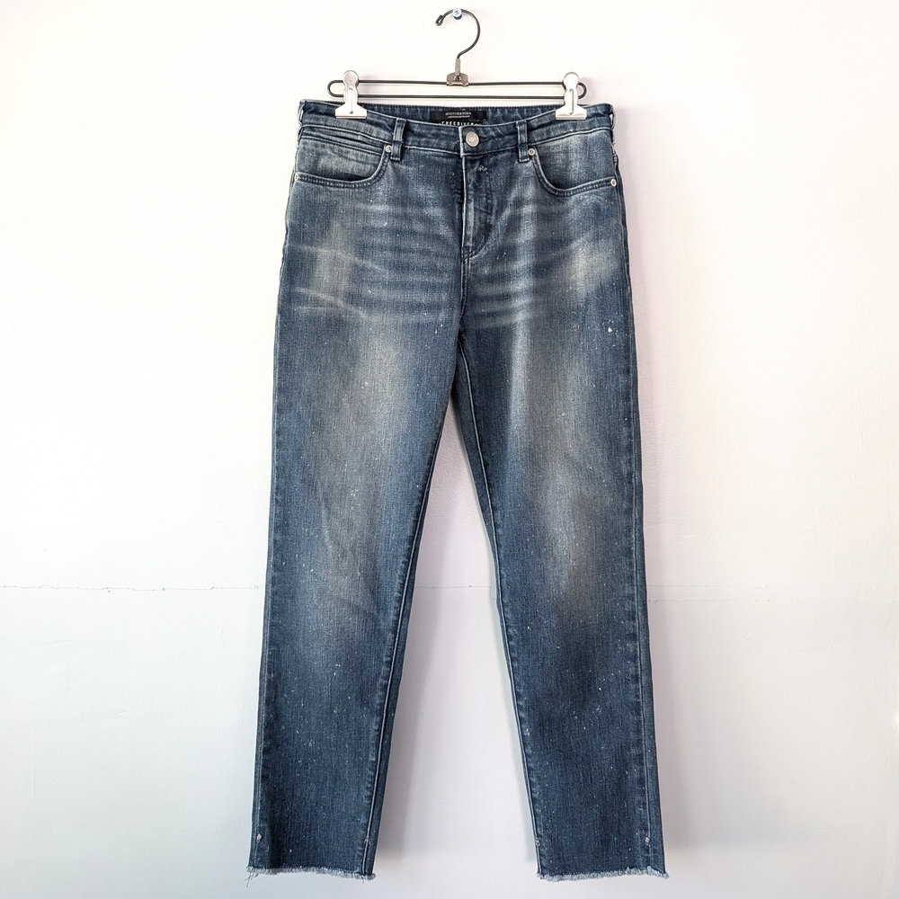 Scotch & Soda Women's Blue Ankle Jeans With White Speckles ~ Size 27